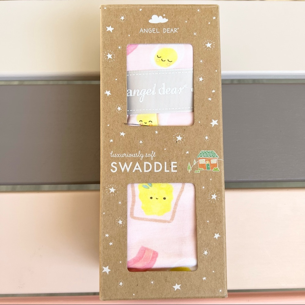 NWT Angel Dear Breakfast Buddies Swaddle